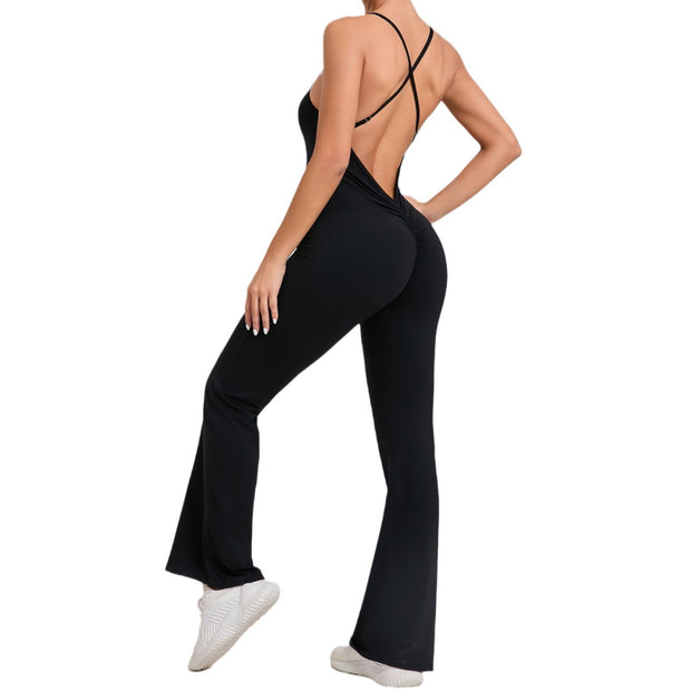Adjustable Strap Horn Yoga Jumpsuit