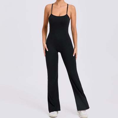 Adjustable Strap Horn Yoga Jumpsuit
