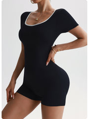 Seamless Yoga Jumpsuit for Women – Hip-Lifting Backless Corset Activewear | Stretchy Nylon Spandex One-Piece Outfit